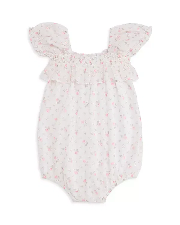 Детский боди-комбинезон для девочек с принтом Carlita Pinafore LoveShackFancy, Sunwashed Ivory