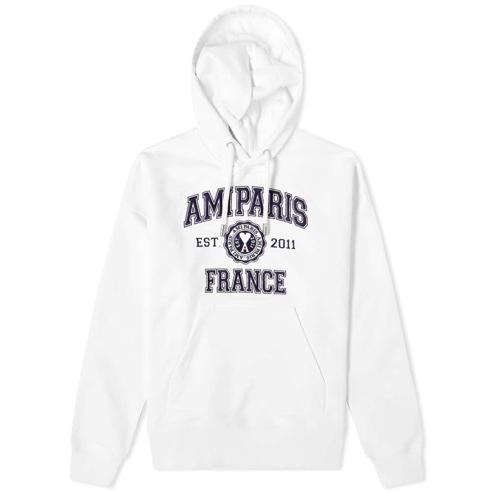 

Толстовка AMI Paris Hoodie, Белый, Толстовка AMI Paris Hoodie