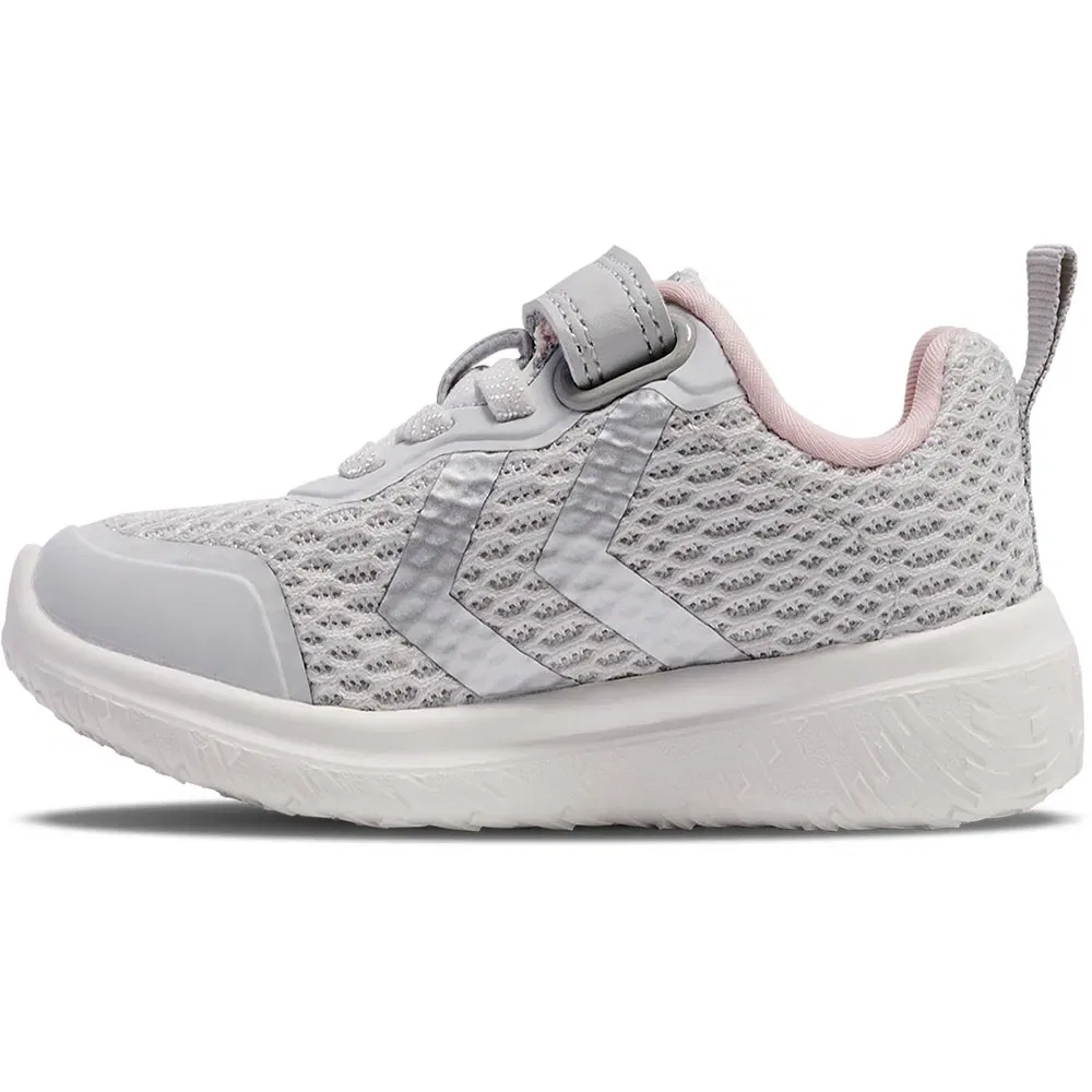Детские кроссовки для девочек с липучками Actus ML Recycled Hummel, Grey — фото 3