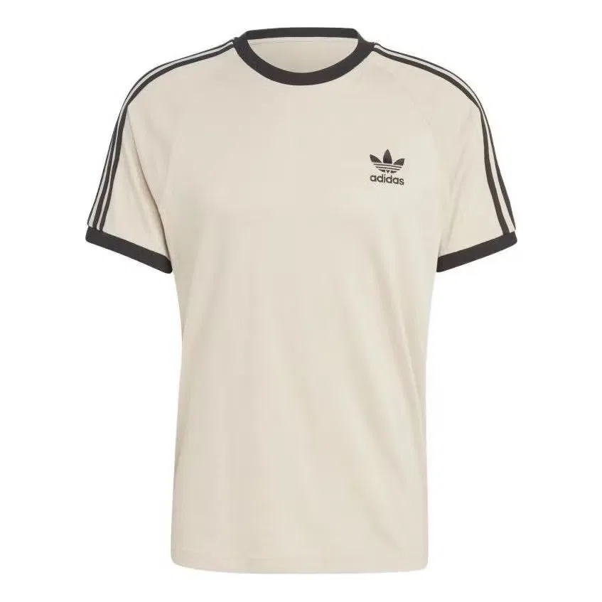 Футболка с принтом Adicolor Classics 3-Stripes Adidas, бежевый