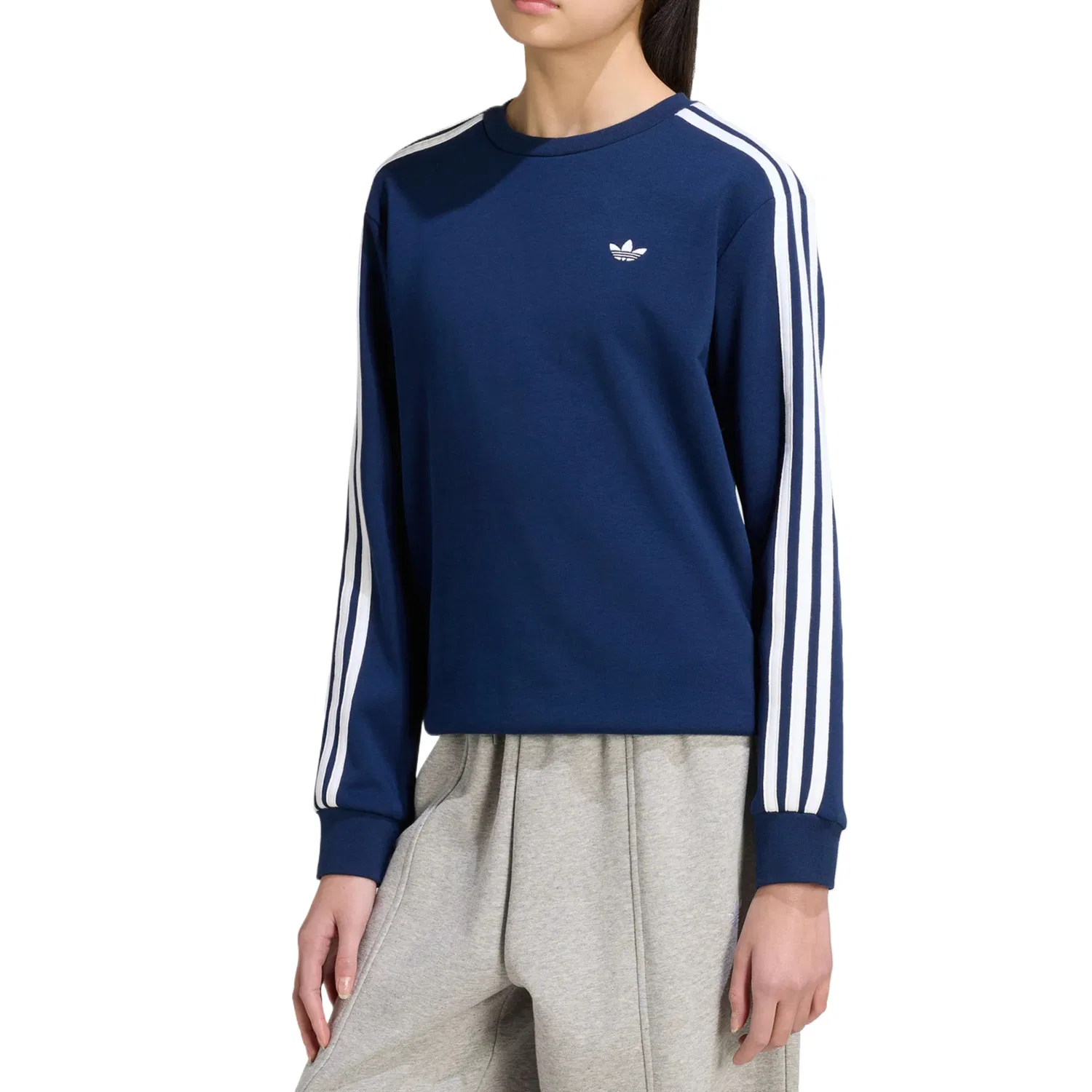 Детский свитшот с круглым вырезом Adidas Originals, Dark Indigo — фото 4