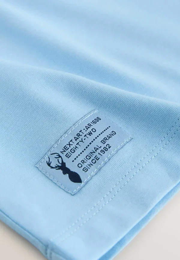 Футболка с коротким рукавом Colourblock, 100% хлопок, Next Navy Textured, темно-синий — фото 3