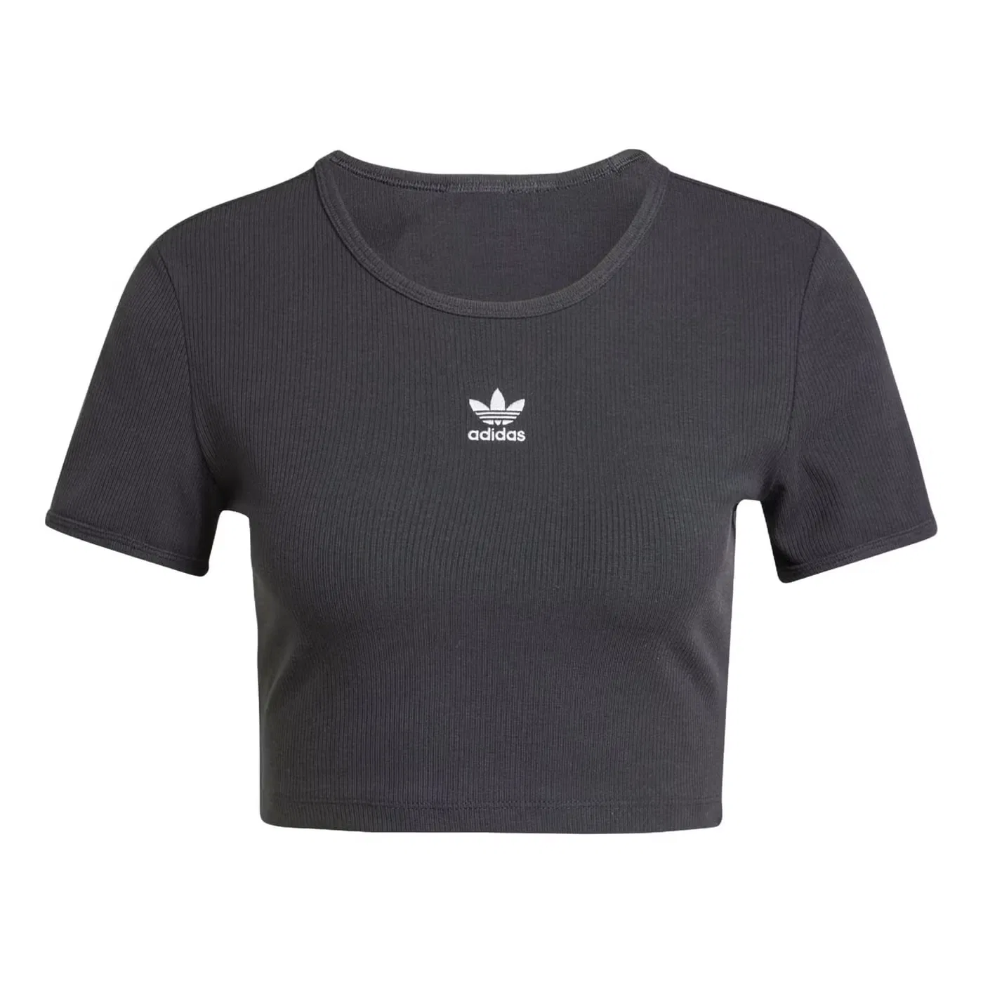 Футболка с принтом Essentials Rib Adidas, черный