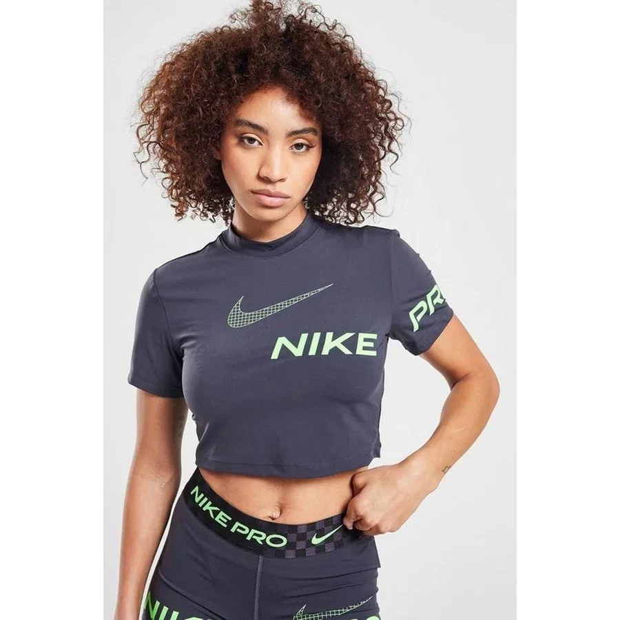 Спортивный топ с принтом Nike Pro Dri-Fit, Антрацитовый — фото 3