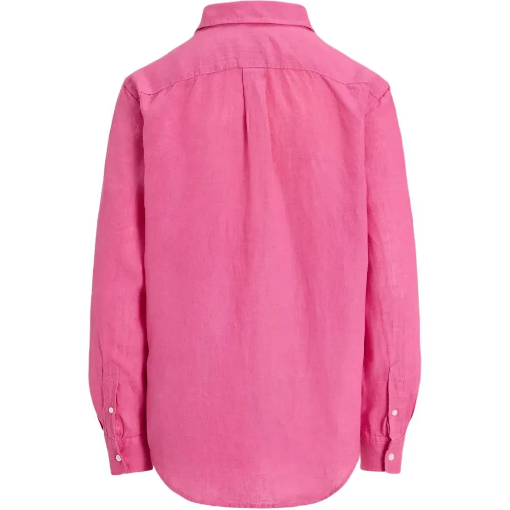 Женская рубашка с лацканами прямого кроя Fuchsia Polo Ralph Lauren, Fuchsia — фото 3