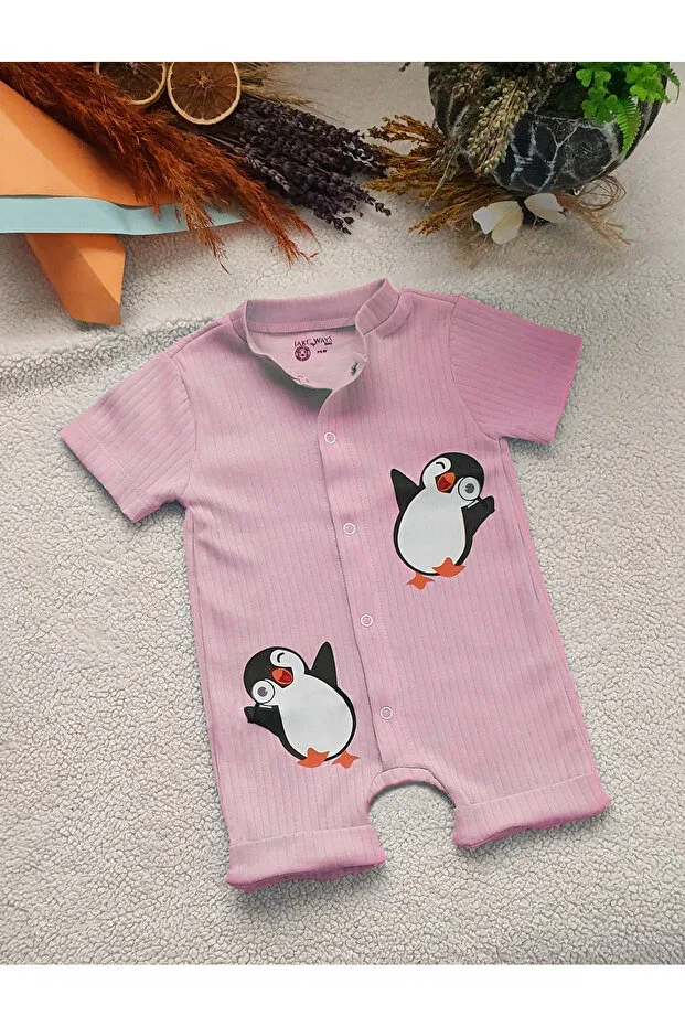 Детское боди с коротким рукавом с принтом Jakc Ways, Pink