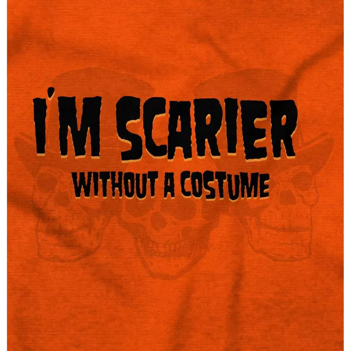 Детский боди-комбинезон с принтом Halloween Scarier Without A Costume Brisco Brands, Black — фото 2