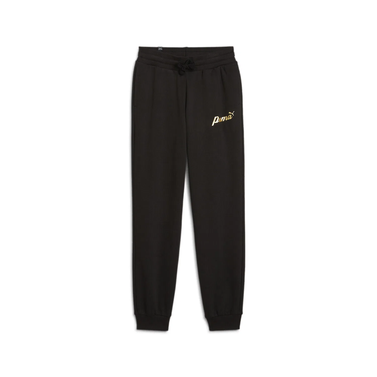 Детские штаны с принтом Script Puma, Schwarz Gold