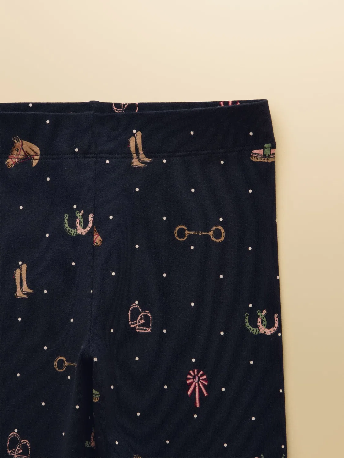 Леггинсы, джерси, Deedee Joules, Navy Tictac Horse — фото 3
