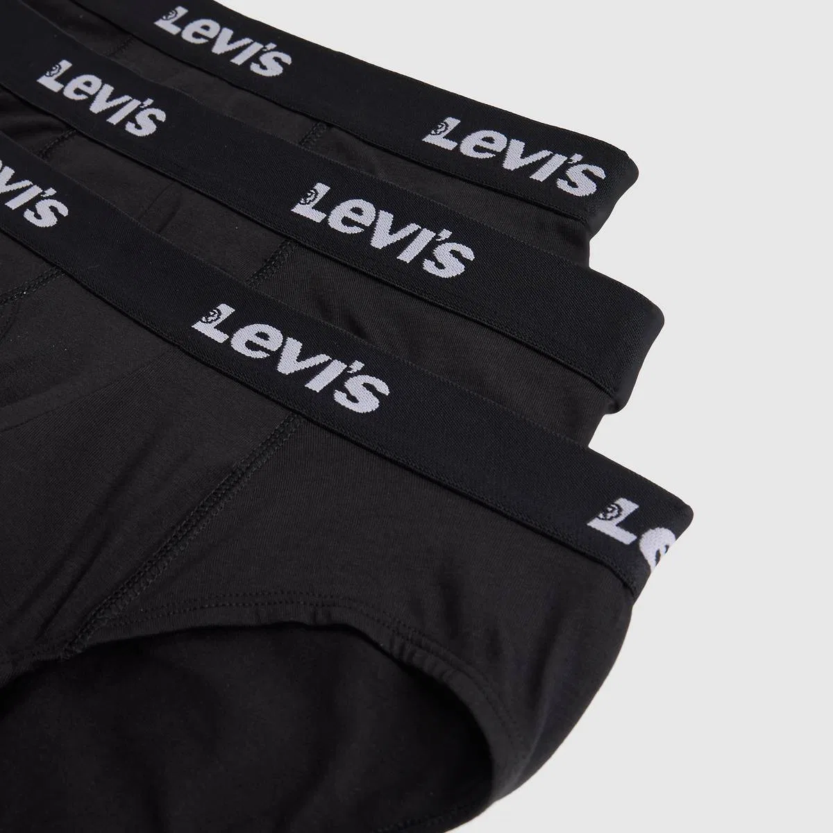 Однотонные трусы (3 шт. в упаковке) Levi's, Black — фото 2