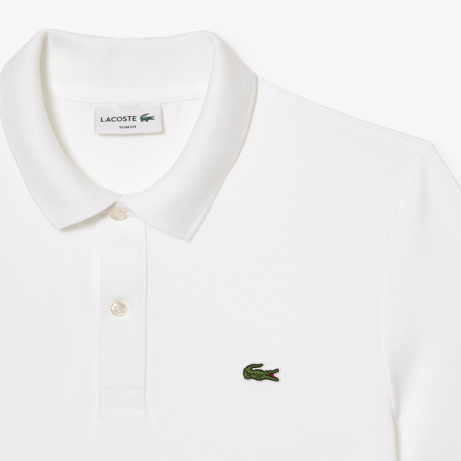 Поло Lacoste Slim Fit L.12.12, белый — фото 2