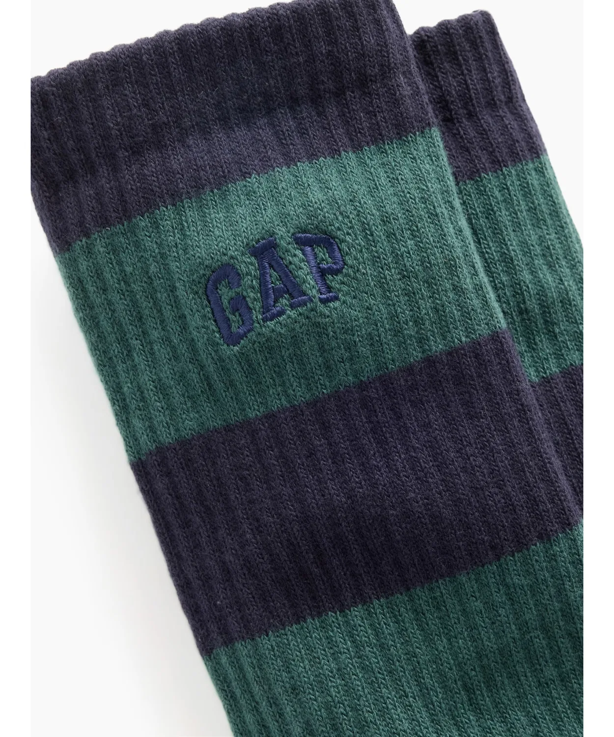 Мужские носки-крю с принтом GAP, модель Rugby Stripe, Blue — фото 4