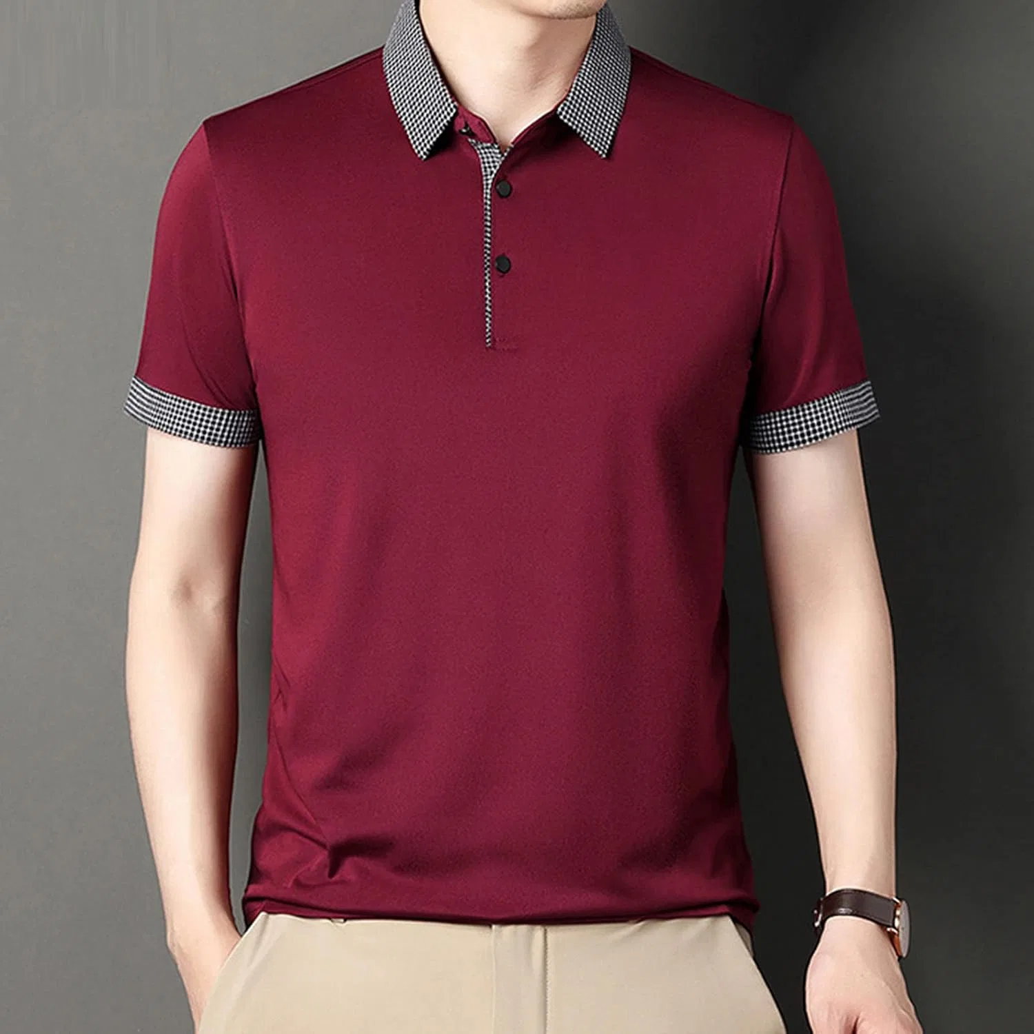 Мужская футболка с воротником Regular Fit Golf, Red — фото 2