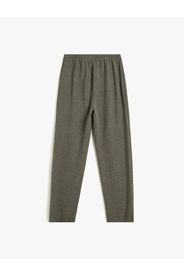 Детские брюки для девочек прямого кроя с защипами Basics Koton, Anthracite — фото 2
