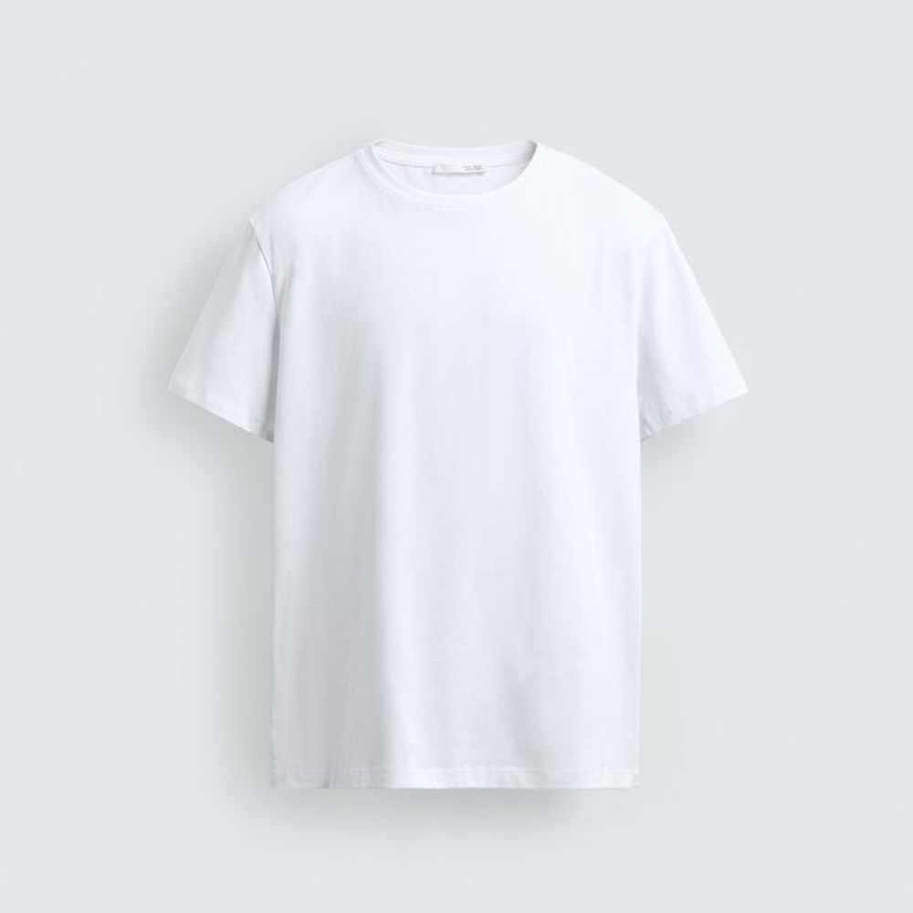 

Футболка Zara Basic Slim Fit, белый