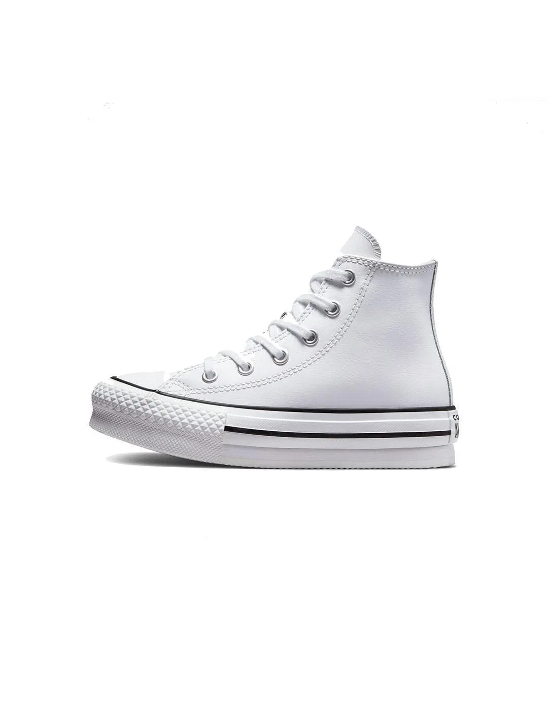 Детские кожаные кроссовки Converse All Star Lift Platform, Цвет Weiss — фото 2