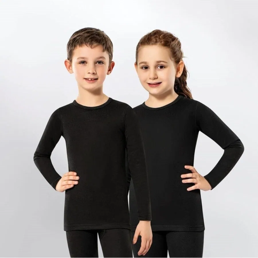 Термокомплект с длинным рукавом Bonbonetti Chocolate Baby&Kids, Черный