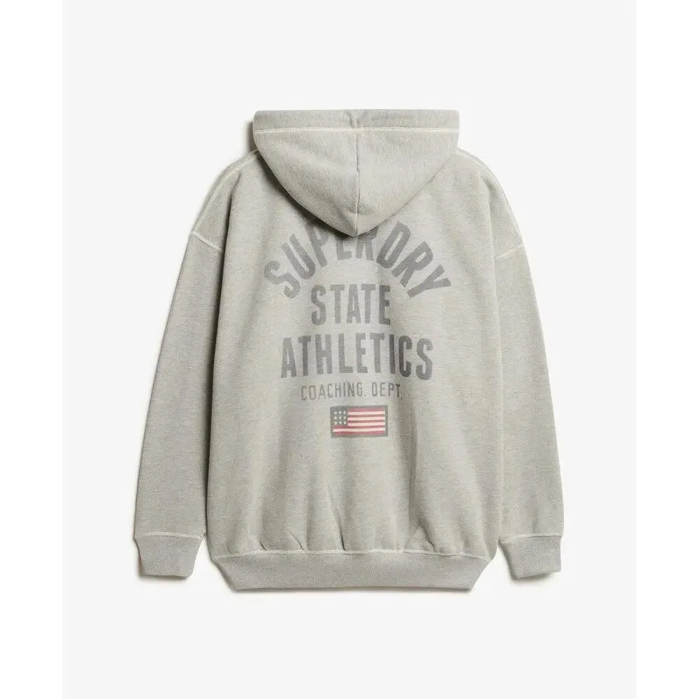 Мужское худи оверсайз Athletic Ess Superdry, Grau — фото 4
