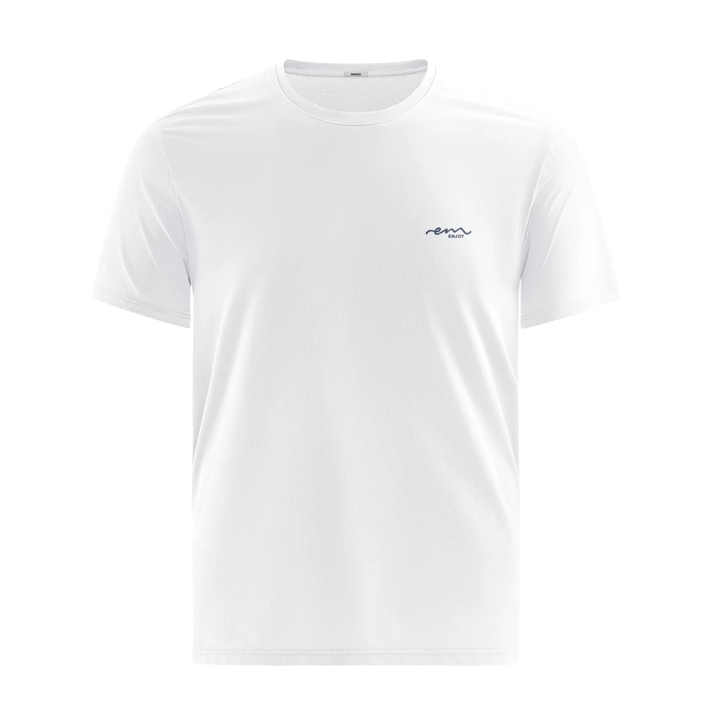 Детская футболка с принтом MINISO, Cool Ice Silk Quick Dry White Ink Blue Flowing Chest Logo