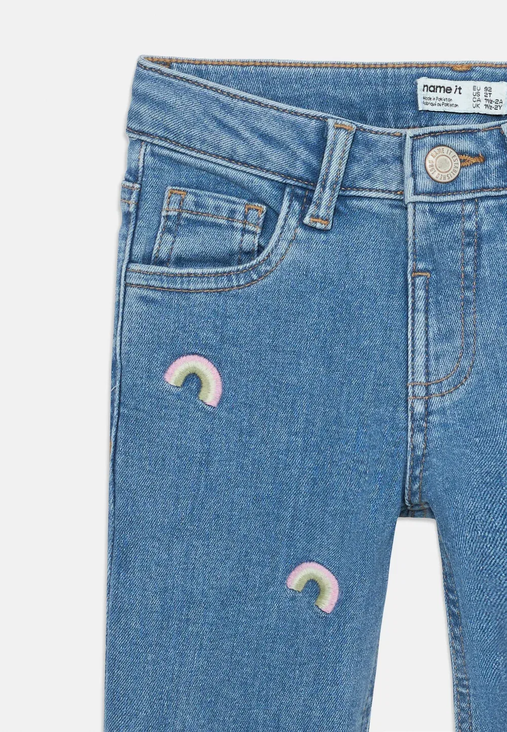 Nmfbella - джинсы зауженного кроя Name It, Medium Blue Denim — фото 4