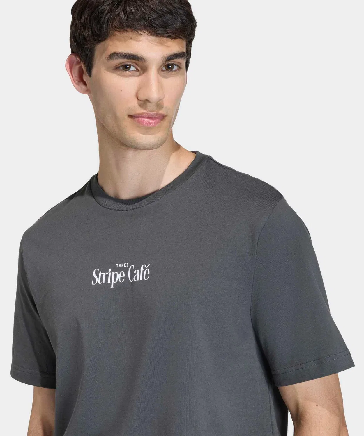 Мужская футболка с принтом Coffee Cafe Donut Box Graph T-Shirt Adidas, Grey — фото 3