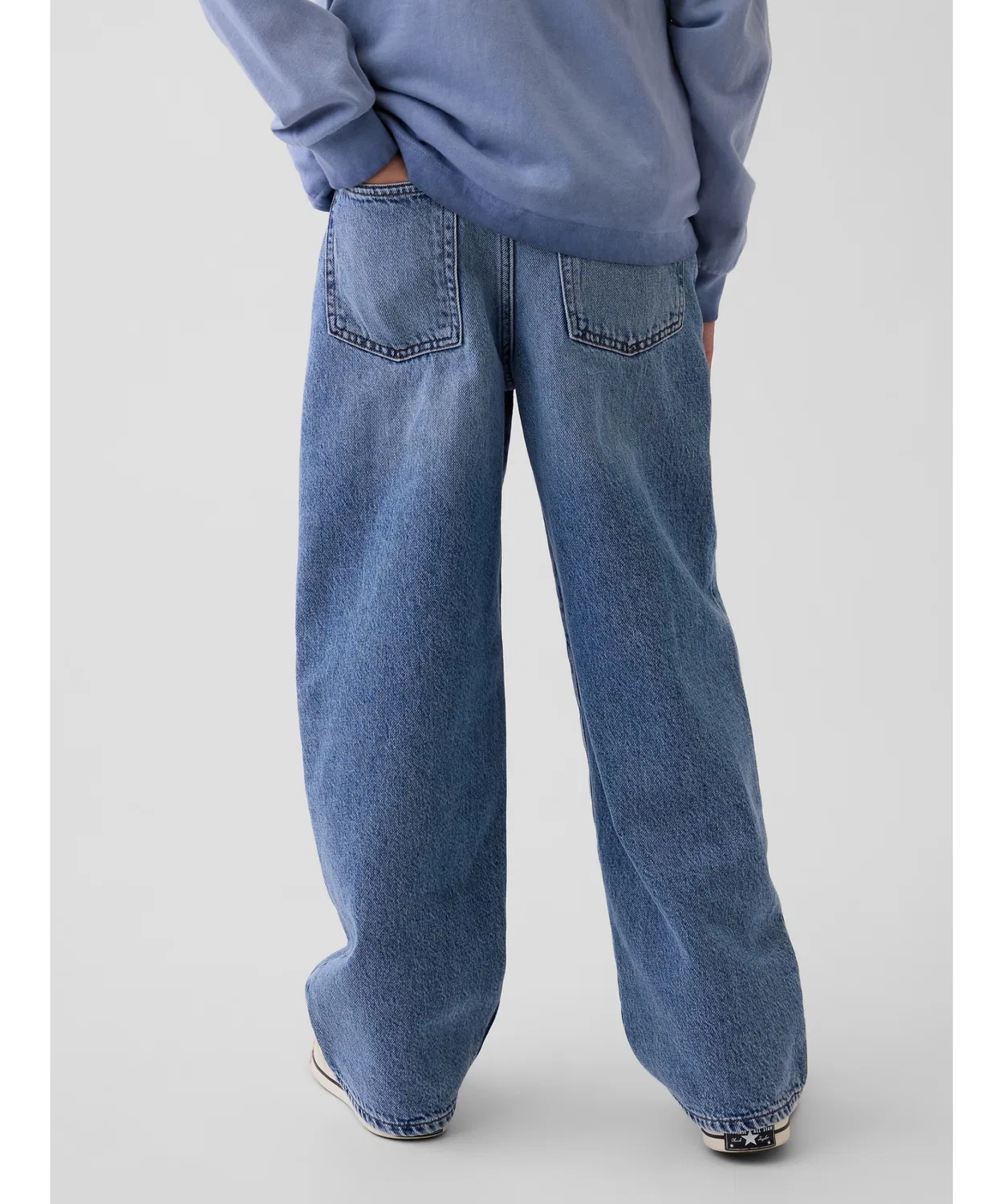 Детские джинсы свободного кроя с регулируемой талией, модель BAGGY GAP, Light Indigo Blue — фото 4