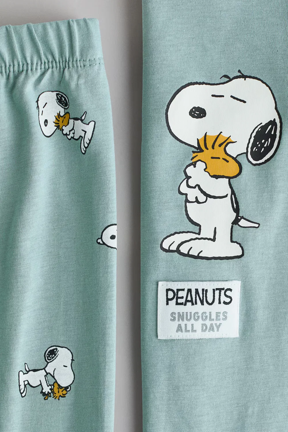 Пижама из набивного хлопка H&M, Türkis/Snoopy — фото 2