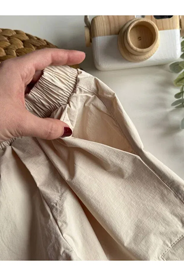 Детские брюки для девочек джинсовые Zarina, Beige — фото 4