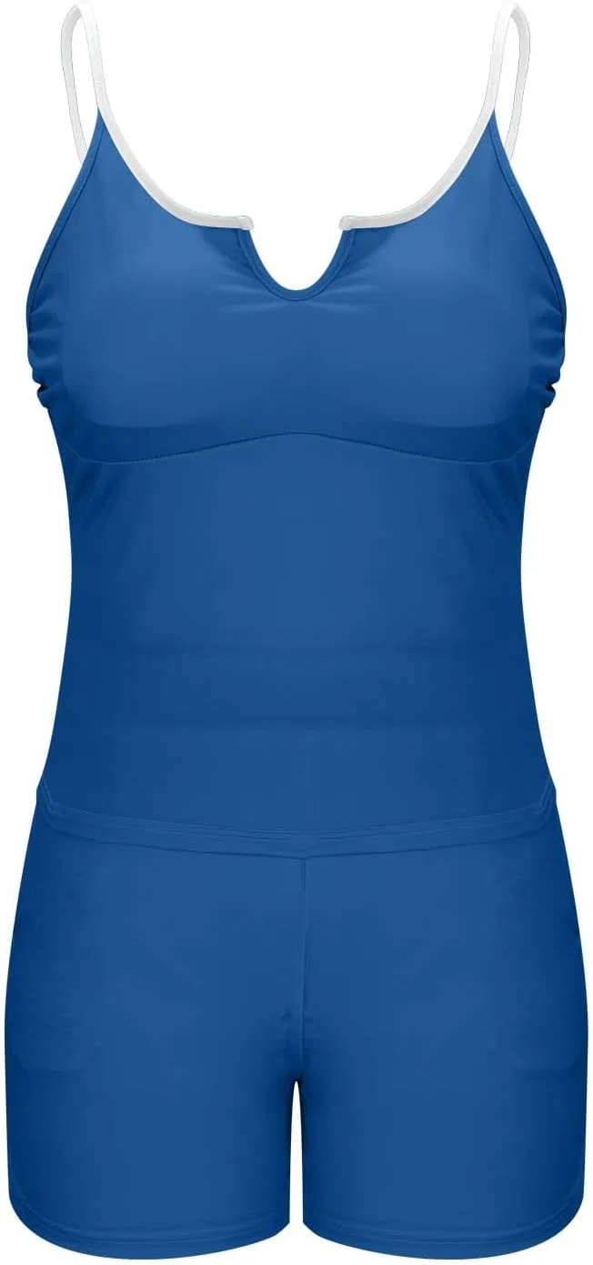 Женский танкини-купальник с контролем живота Athletic, Blue — фото 3