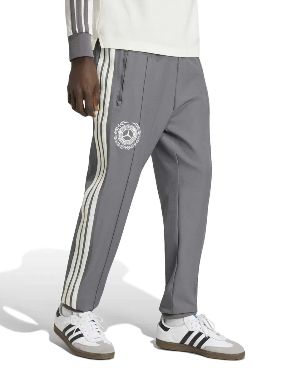 Спортивные брюки ADIDAS PERFORMANCE Tapered Workout Pants 'MER SA ICN' темно-серого цвета — фото 2