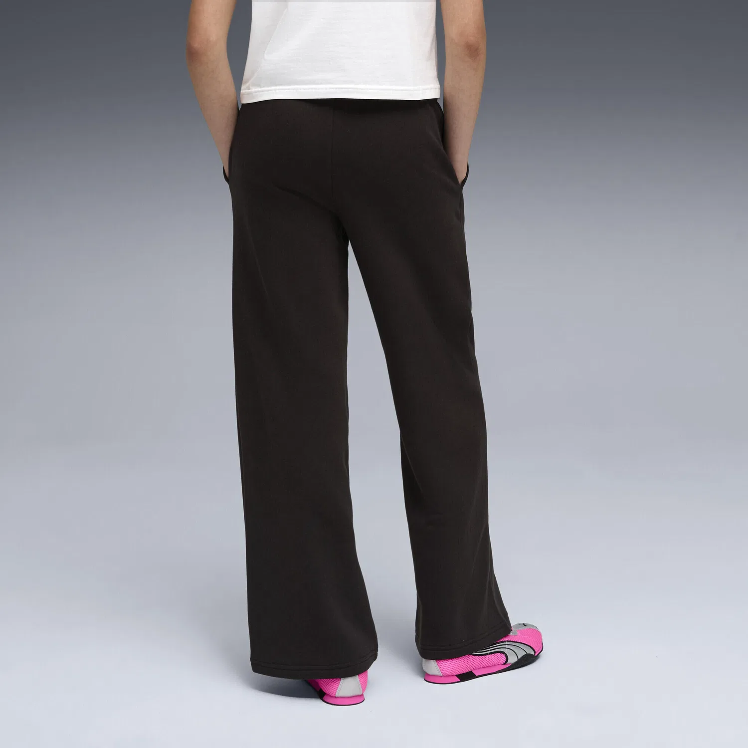 Детские брюки с широкой штаниной Essentials Puma, Schwarz Aschgrau — фото 3