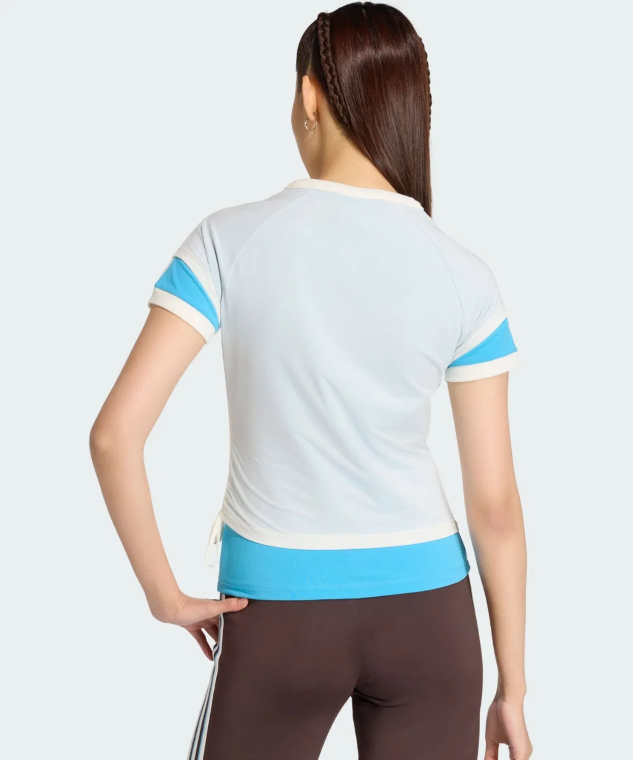 Женская футболка с длинным рукавомDouble Layer Cari T-Shirt Adidas Originals, White — фото 3