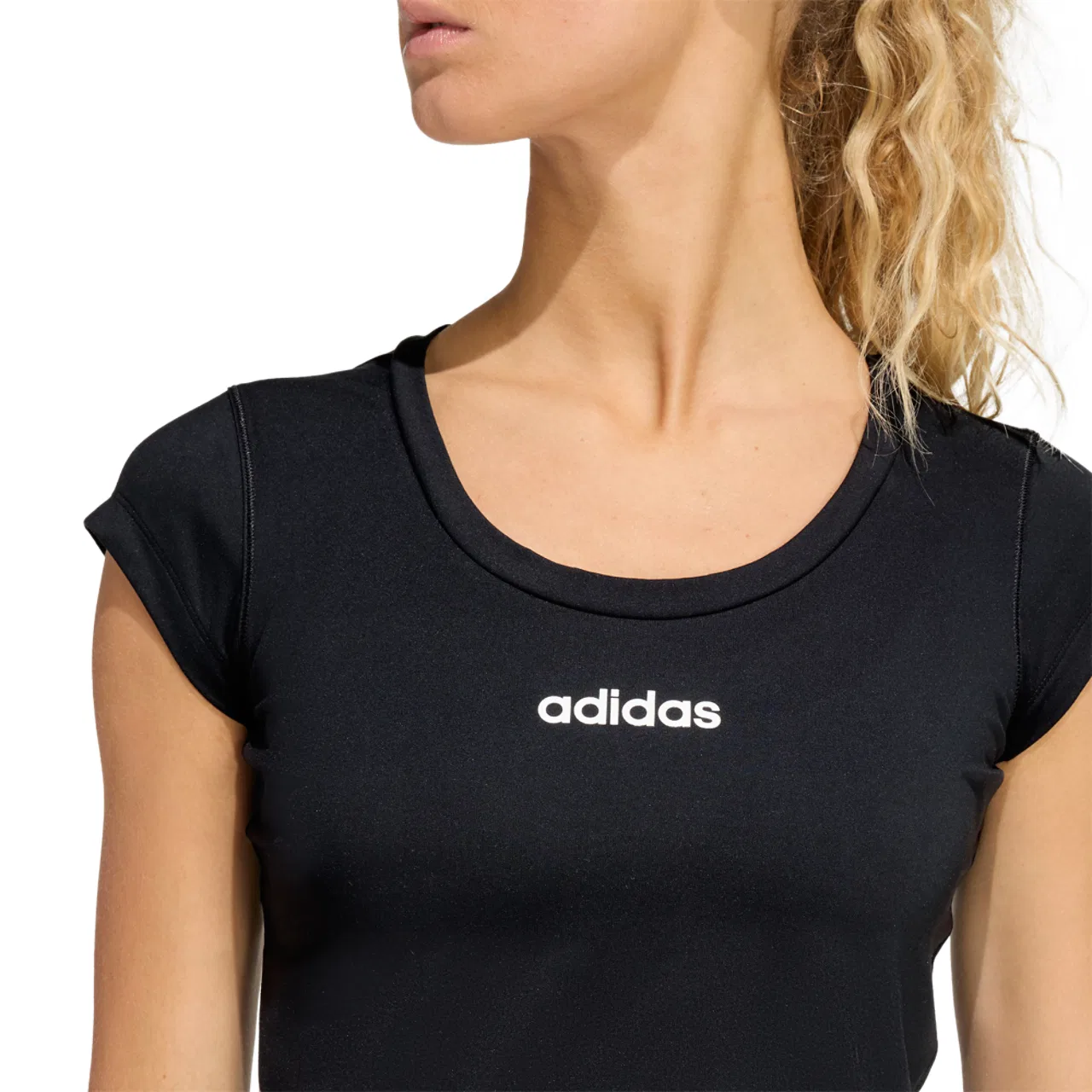 Женская футболка Hyperglam Training Baby T-Shirt Adidas, черный — фото 3