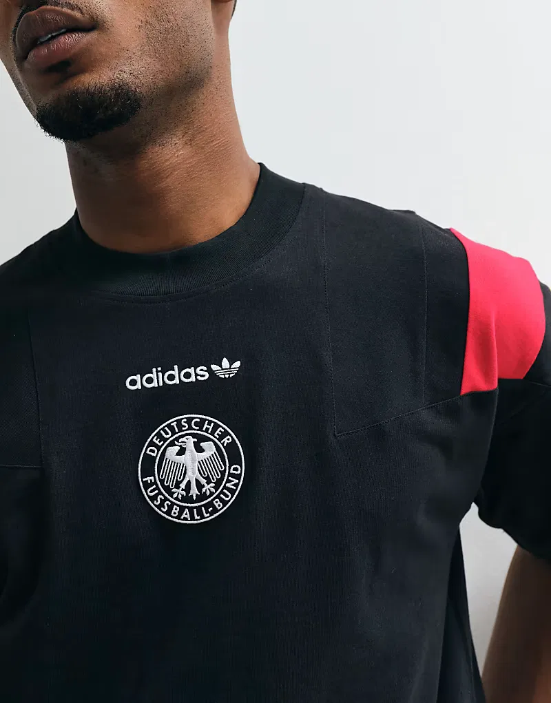 Футболка Adidas Football - Germany EQT Bring Back - черная — фото 4