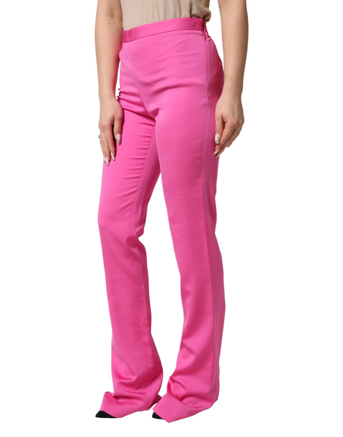 Женские брюки с высокой посадкой Straight Pants Versace, Pink — фото 3