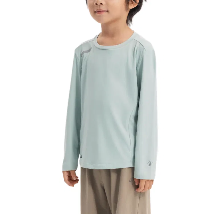Детская футболка с круглым вырезом Moderate DECATHLON, Celadon Green — фото 4