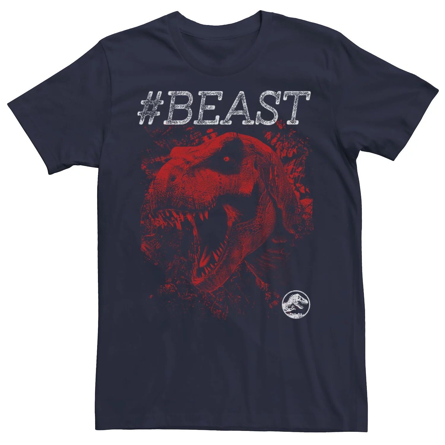 

Мужская футболка Jurassic World #BEAST T-Rex Bite Licensed Character, синий