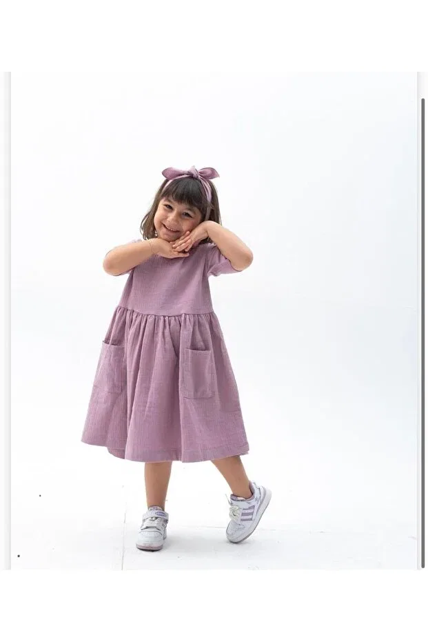 Детский комплект платьев из муслина Zelhankids, Purple