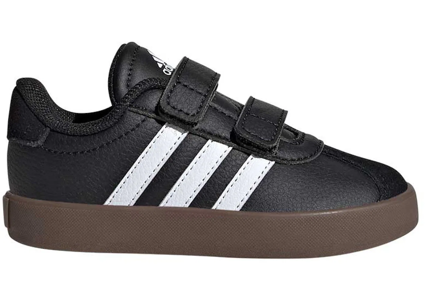 Детские кроссовки для мальчиков без шнуровки Adidas Vl Court 3.0, Core Black/Cloud White/Core Black