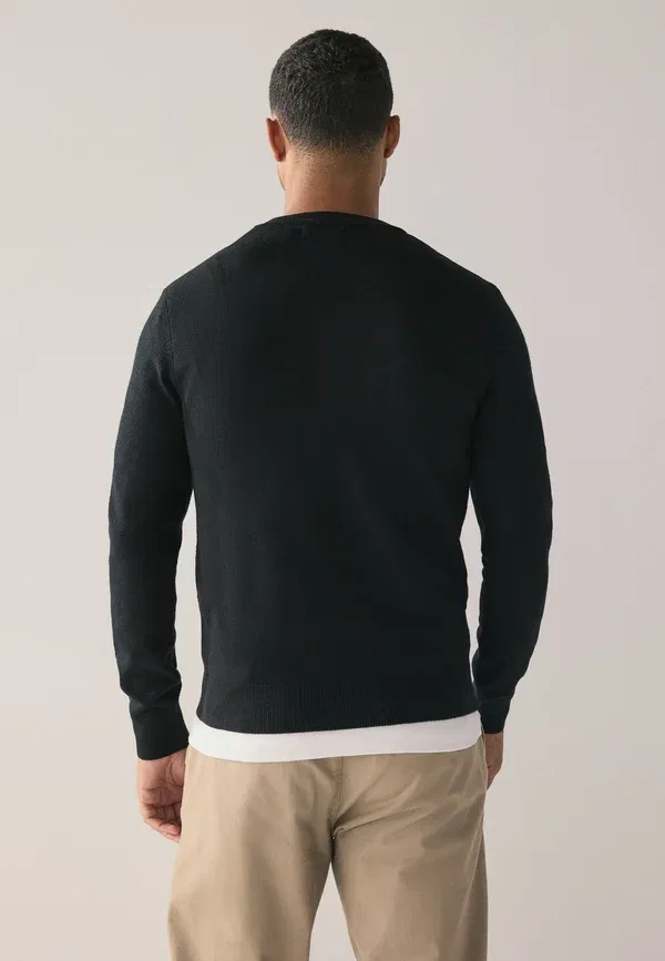 Джемпер, вязаный, Regular fit - v-neck 3 pack, Next, черный — фото 3