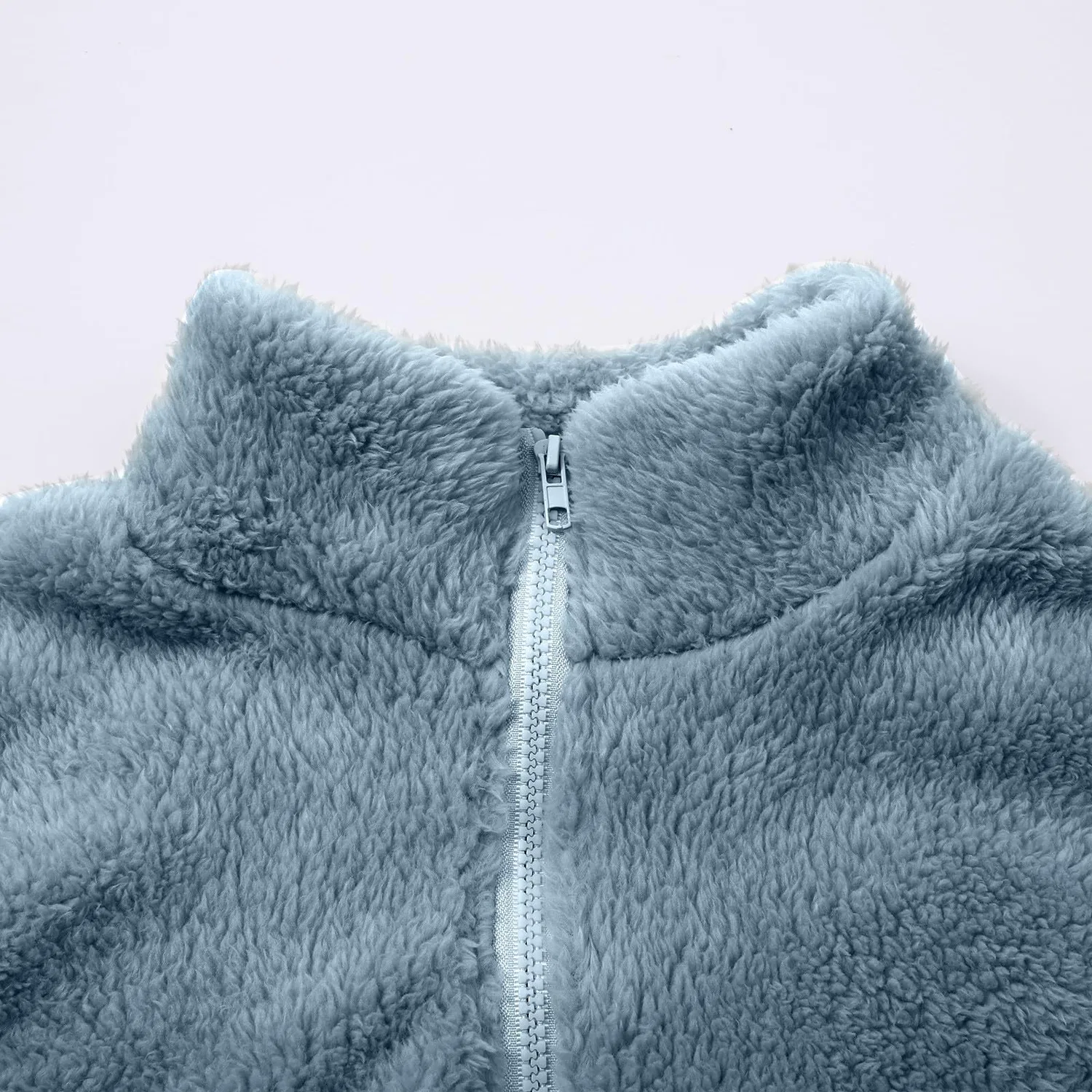 Женская куртка с длинным рукавом из флиса, Azzurro — фото 3