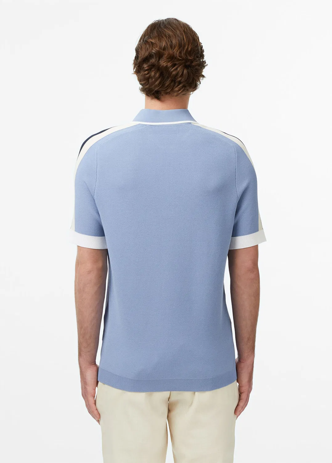 Свитер Lacoste Classic Fit половинная молния, синий — фото 2