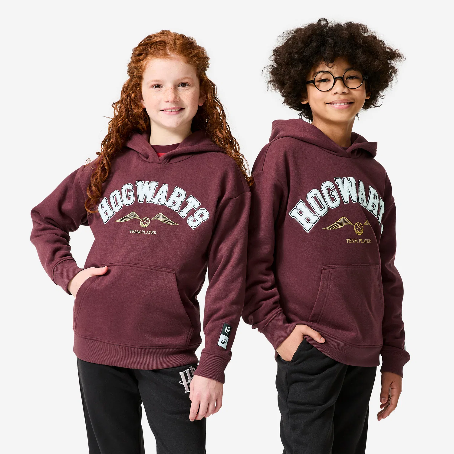 Детское худи из футера Harry Potter Decathlon, Burgunderrot Lila