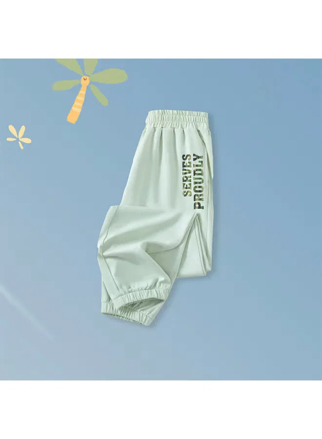 Jeanswest Штаны с принтом букв для мальчиков, светлый зеленый — фото 2