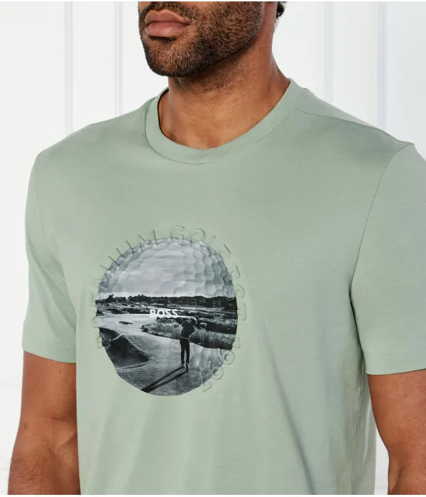 Футболка с графическим принтом Heritage Regular fit Boss Green, зеленый — фото 4