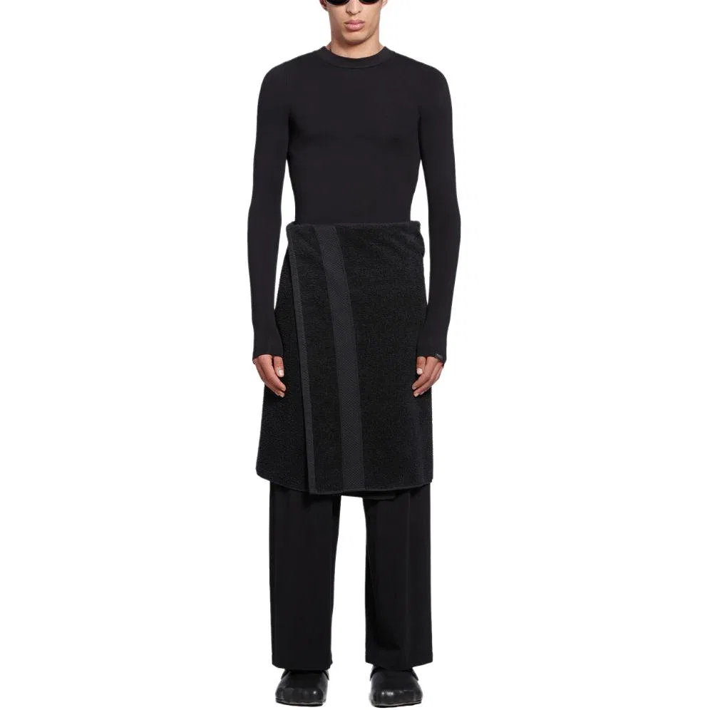 Мужская футболка с длинным рукавом с принтом Balenciaga, Black — фото 4