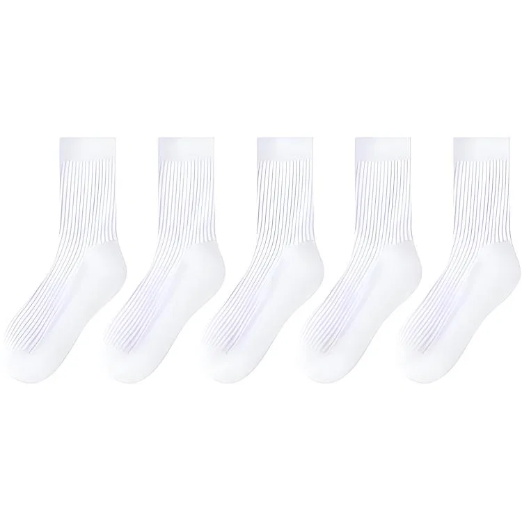 Детские носки с длинным голенищем, комплект из 5 пар, MADALLO, White