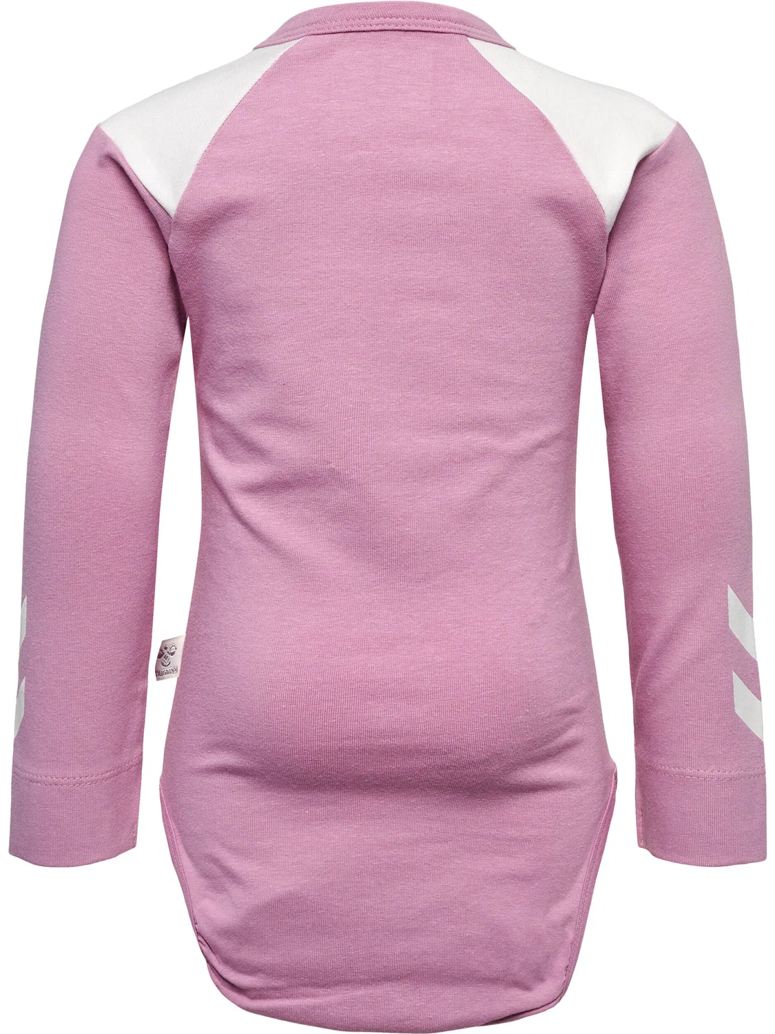 Детский хлопковый боди-комбинезон с длинным рукавом Hmldevon Hummel, Rosa Pastellrosa Bonbonrosa — фото 2