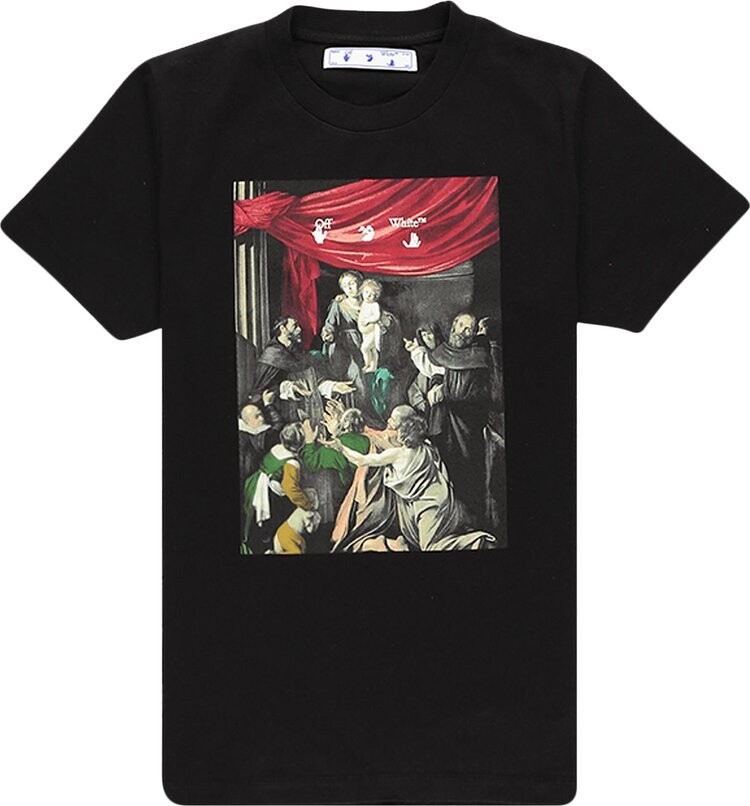 

Футболка Off-White Caravaggio Painting Short-Sleeve Slim Tee 'Black', черный