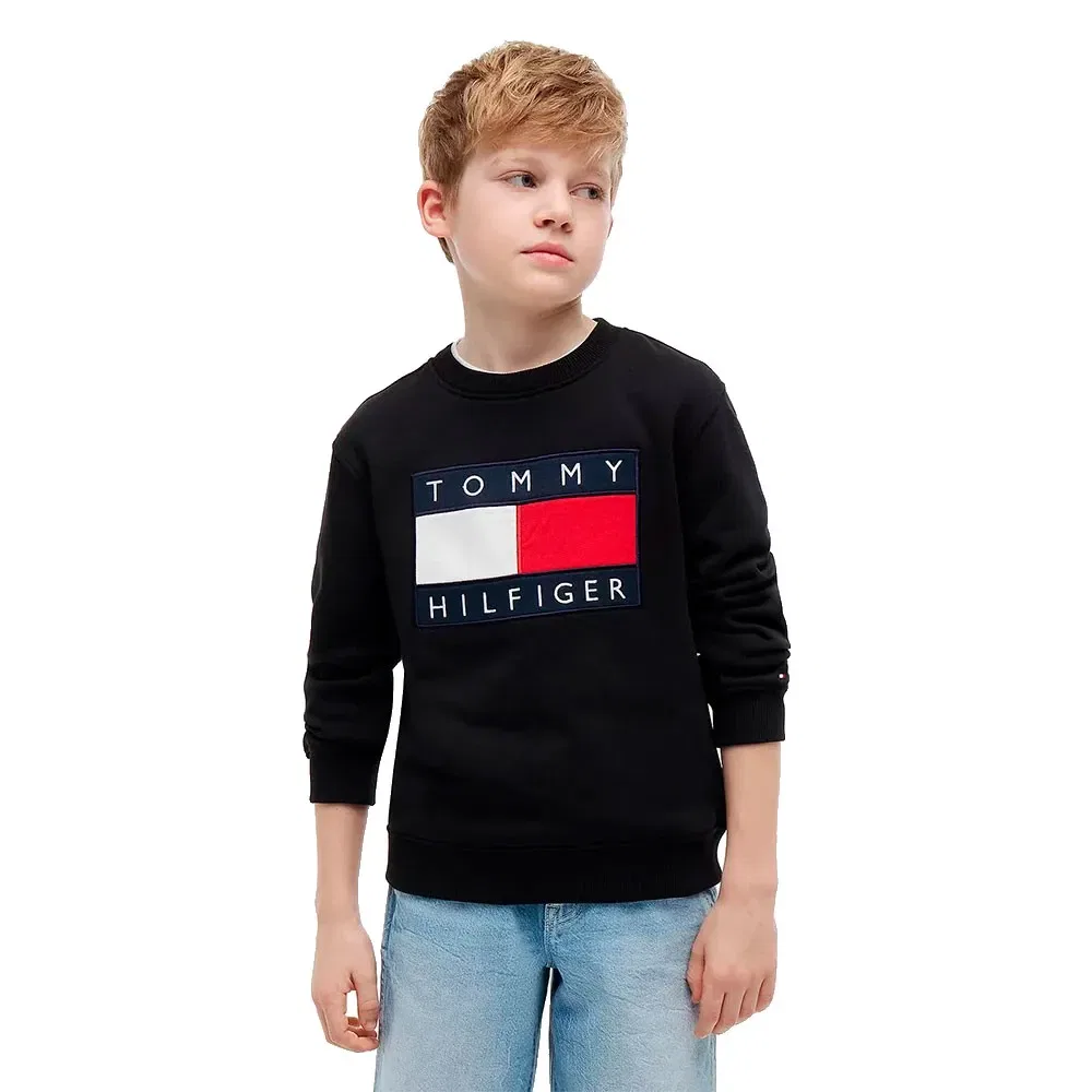 Детский свитшот для девочек из хлопка KS0KS00709 Tommy hilfiger, Black